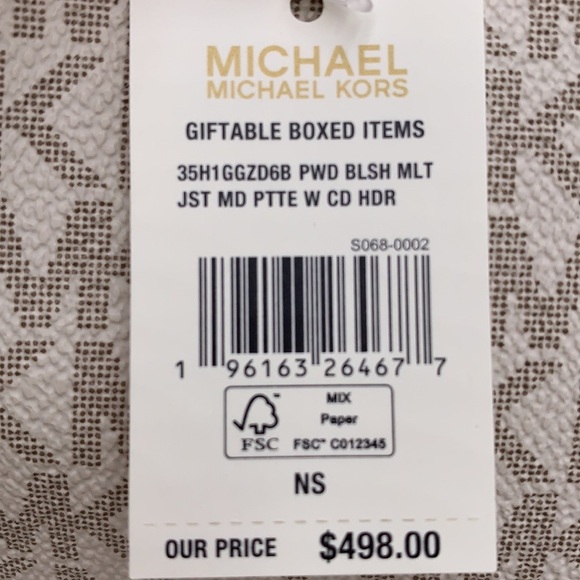 MICHAEL KORS GIFTABLE SHOULDER BAG & CARD HOLDER BOXED SET POWDER BLUSH … - Picture 16 of 16